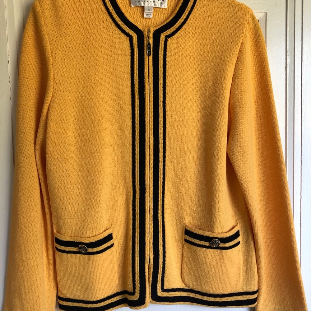 St. John Collection Golden Yellow Knit Jacket